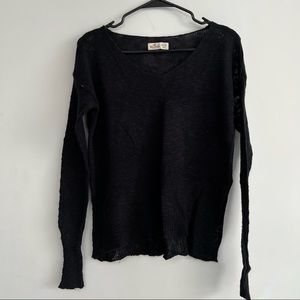 HOLLISTER Black V-neck Sweater